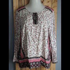 J. Jill Floral Top Size Large Rayon